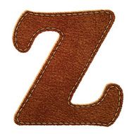 Leather textured letter Z