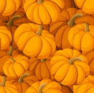 Seamless pattern with pumpkins Vector illustration