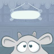 Vector birthday card with cow