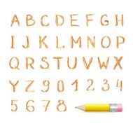 Vector Hand drawn font