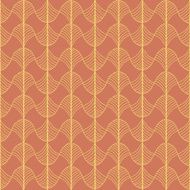 Abstract Traditional African Ornament Warm orange colors Seamless vector pattern