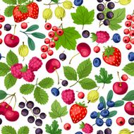 Seamless nature pattern with berries N4