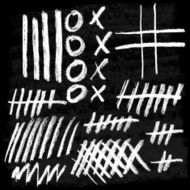 Set of textures Blackboard and chalk N3