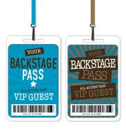 Set of blue and brown Backstage Pass template designs