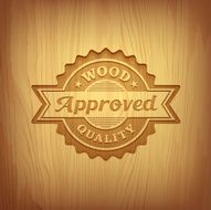 Wood carving text approved design