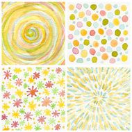 Set of abstract watercolor hand painted background Paper texture N2