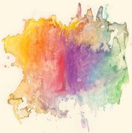 Watercolor rainbow painting N5