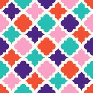 seamless colorful islamic geometric pattern N2