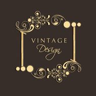 Vintage floral decorated frame with space