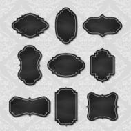 Set of vector vintage chalkboard tags N2