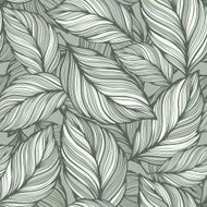 Seamless green leaves background N5