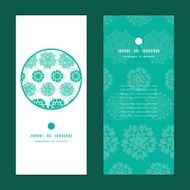 Vector abstract green decorative circles stars striped vertical round frame N6