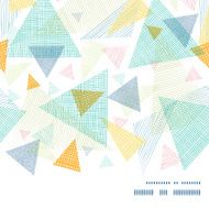 Vector abstract fabric triangles horizontal frame seamless pattern background N2