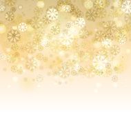 Abstract blurred lights and snowflakes background Vector illustration