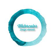 watercolor hand drawn colorful ring