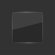 Glowing glossy glass panel