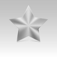 Metal star silver
