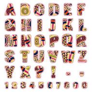 ABC letters with ethnic patterns N2