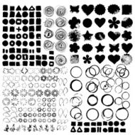Set of 220 vector abstract grunge backgrounds shapes N2