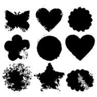 Set of 9 vector abstract grunge backgrounds N3