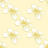Beautiful Plumerias Seamless Pattern