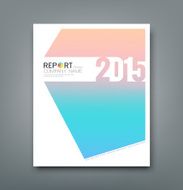 Cover Report 2015 number soft pink and blue abstract