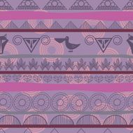 Seamless ethnic pattern with the image of pelicans