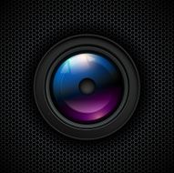 Background with photo lens icon N3