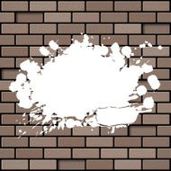 Brick wall with splashes