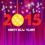 Vector Merry Christmas and Happy New Year card design N4