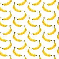 Watercolor seamless pattern with bananas