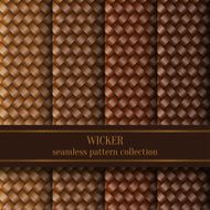 Seamless Wicker Pattern Set