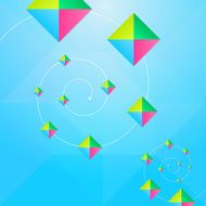 Triangles And Square Blue Abstract Background