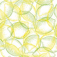 Seamless pattern with lemons and limes