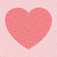 red Heart on canvas texture