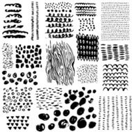 Hand Drawn pattern made with ink Scribble spot drop