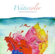 Abstract watercolor painted background N68