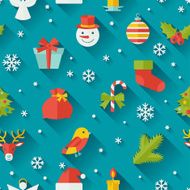 Merry Christmas and Happy New Year seamless pattern N13