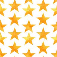 Holiday watercolor seamless pattern with gold stars