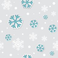 Abstract Christmas seamless background with snowflakes