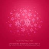 Merry Christmas greeting card with snowflakes N9