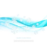 Merry Christmas greeting card with snowflakes N10