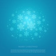 Merry Christmas greeting card with snowflakes N12