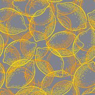 Seamless pattern with lemons and oranges