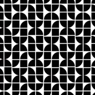 Black and white abstract geometric seamless pattern contrast N10