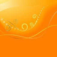 Abstract orange background with swirls EPS10