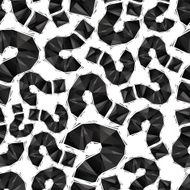 Black question marks seamless pattern geometric contemporary