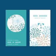 Vector blue and gray plants vertical round frame pattern business