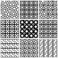 Seamless geometric patterns set 5