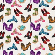Seamless woman&#039;s fashion shoes pattern N2